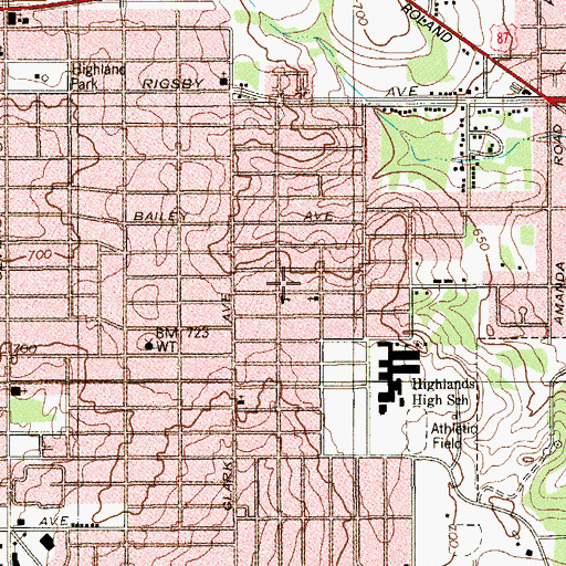 Topographic Map of New Birth Missionary Baptist Church, TX