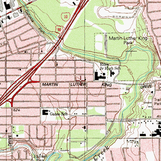Topographic Map of New Greater Mount Carmel Baptist Church, TX
