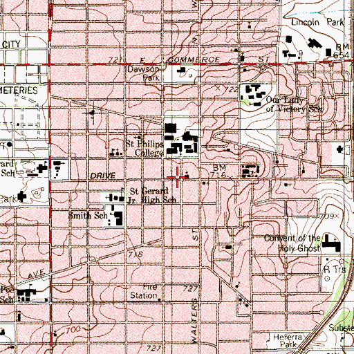 Topographic Map of New Hope Baptist Church, TX
