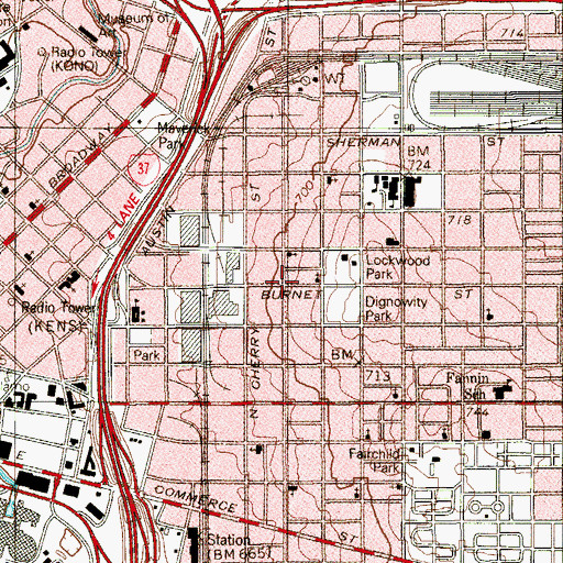 Topographic Map of New Jerusalem Missionary Baptist Church, TX