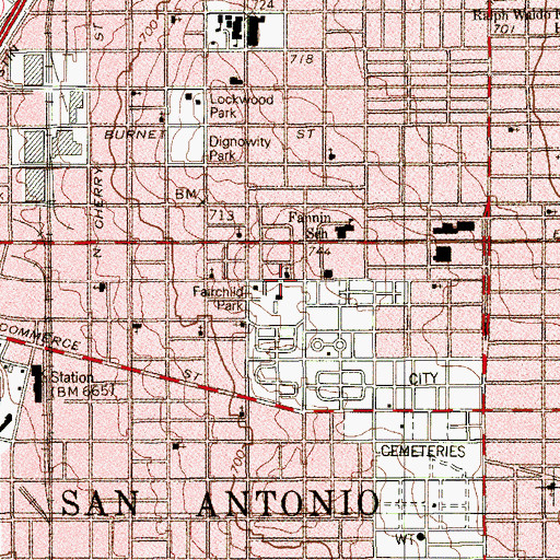 Topographic Map of New Testament Baptist Church, TX