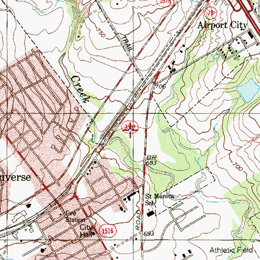 Topographic Map of Agape Fellowship Baptist Church, TX