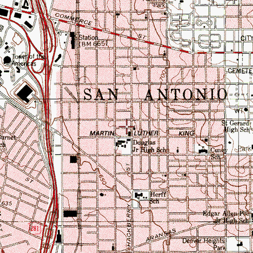 Topographic Map of Christ Temple Apostolic Church, TX