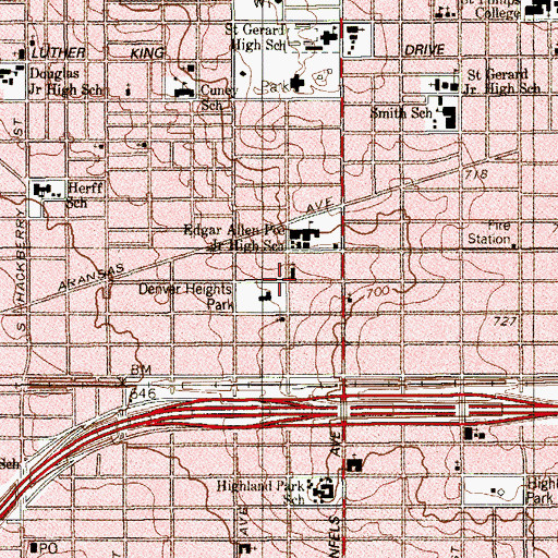 Topographic Map of United Apostolic Church, TX