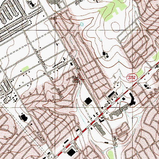 Topographic Map of Calvary Temple Assembly of God Church, TX