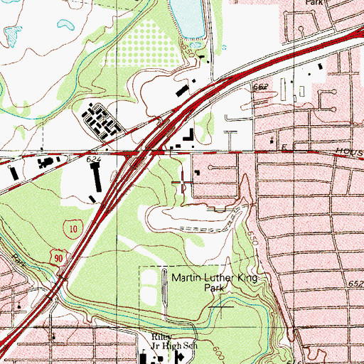Topographic Map of Bethany First Baptist Church, TX