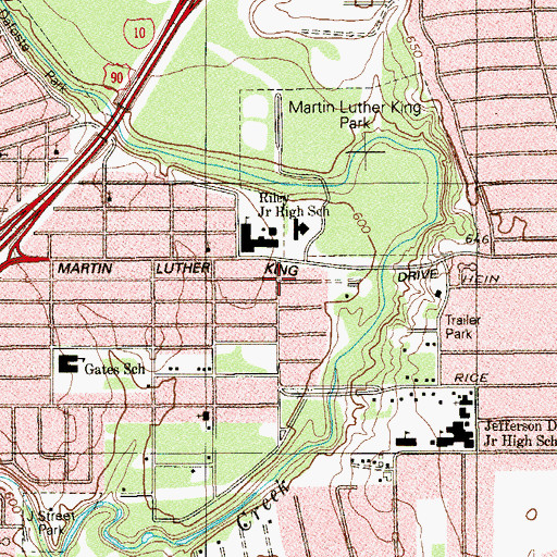 Topographic Map of Brooksdale Baptist Church, TX