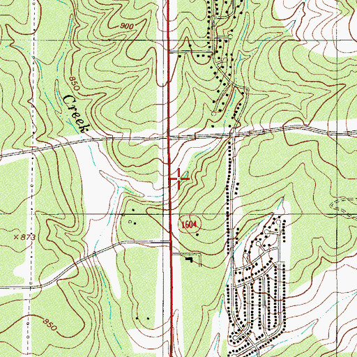 Topographic Map of Calvary Hills Baptist Church, TX