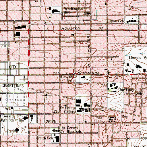 Topographic Map of Chosen Generation Baptist Church, TX