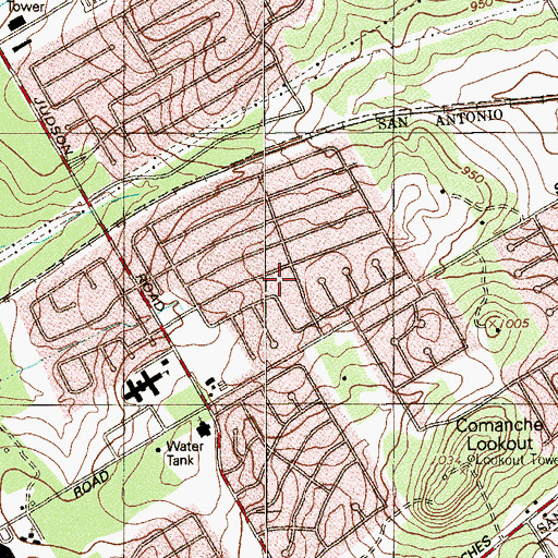 Topographic Map of Covenant Baptist Church, TX