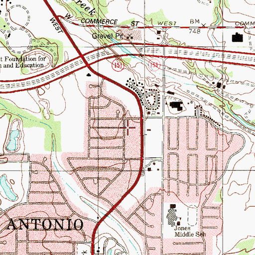 Topographic Map of Ephesus Missonary Baptist Church, TX