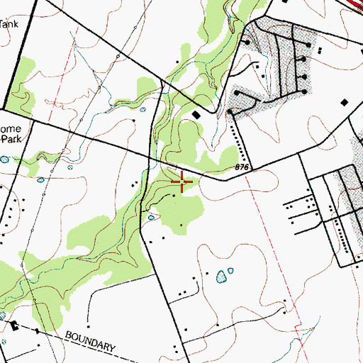 Topographic Map of Abiding Savior Lutheran Church, TX