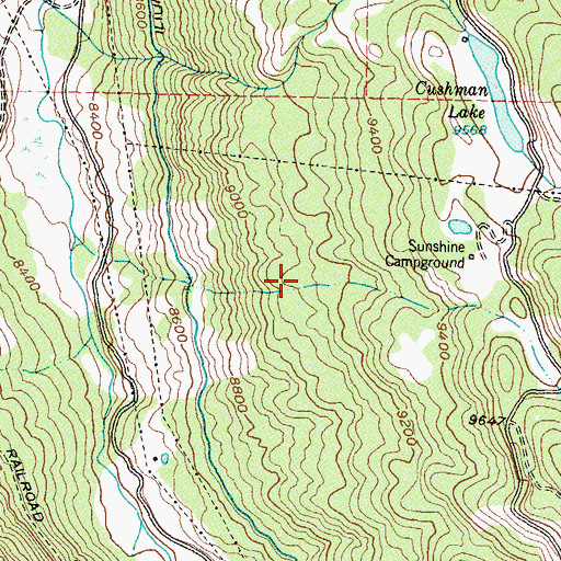 Topographic Map of Cushman Dam, CO