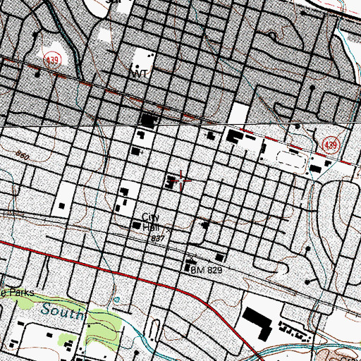 Topographic Map of Victory in Jesus Apostolic Pentecostal Church, TX