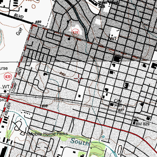 Topographic Map of Korean Presbyterian Church, TX
