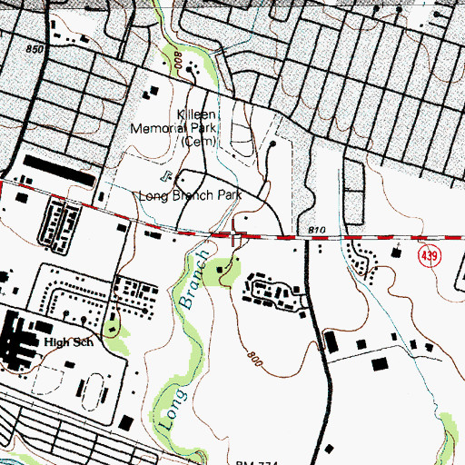 Topographic Map of Seventh Day Adventist Church, TX
