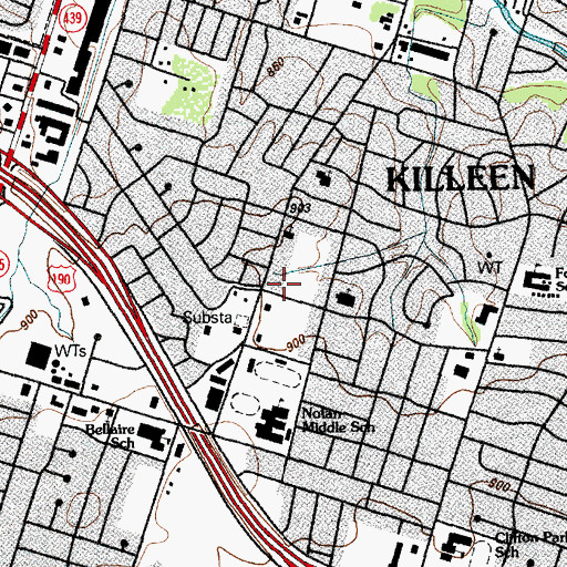 Topographic Map of Antioch Fellowship Ministries Church, TX