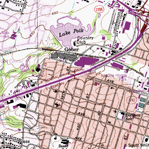 Topographic Map of Covenant Fellowship Church, TX