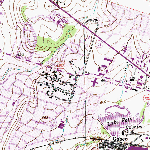 Topographic Map of New Hope Community Church, TX