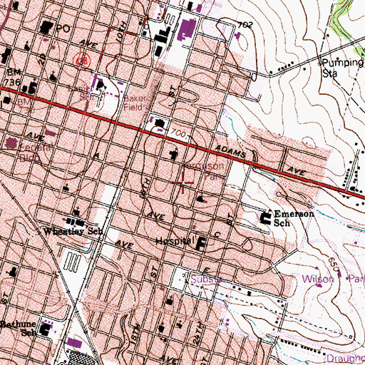 Topographic Map of Victory Missionary Baptist Church, TX