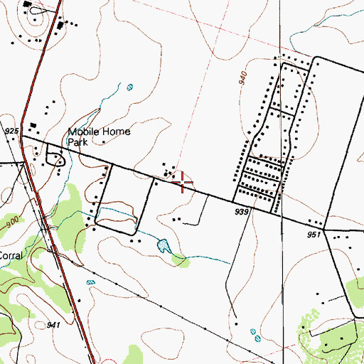 Topographic Map of Westside Baptist Church, TX