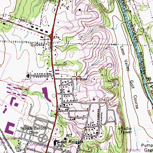 Topographic Map of Christ the King Catholic Church, TX