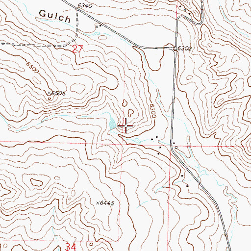 Topographic Map of Coyote Reservoir, CO