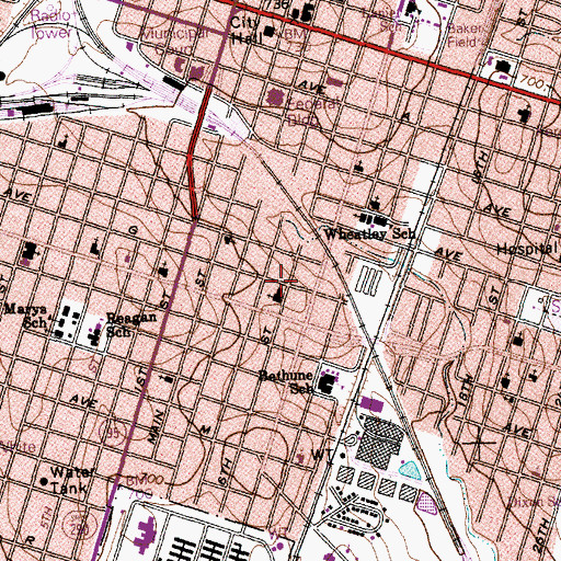Topographic Map of Our Lady of Guadalupe Church, TX