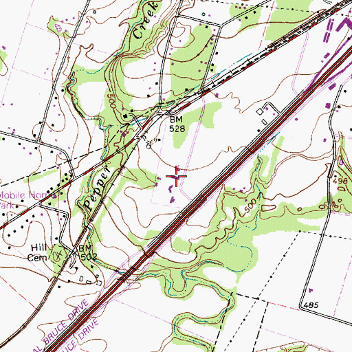 Topographic Map of Leon Valley Church of Christ, TX