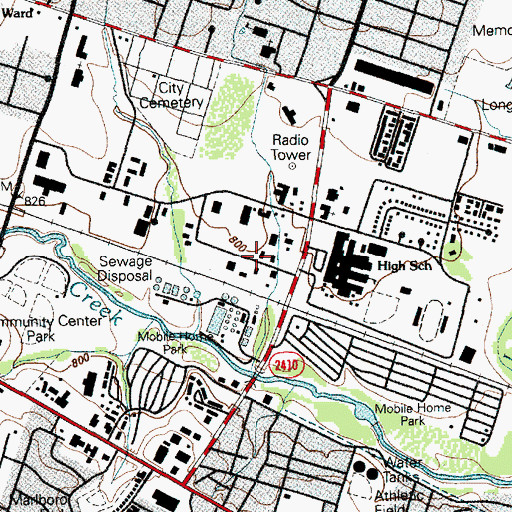 Topographic Map of Korean Full Hope Gospel Assembly of God Church, TX