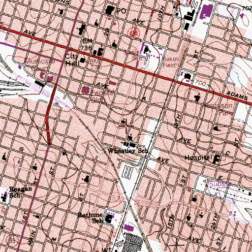 Topographic Map of Corinth Baptist Church, TX