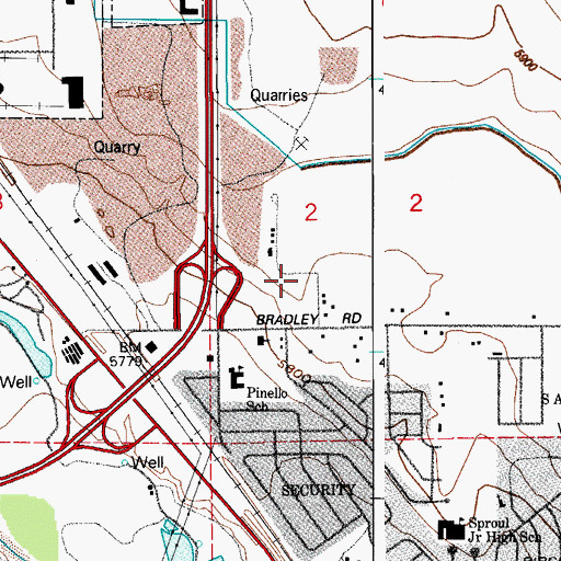 Topographic Map of Fountain Valley Number 3 Dam, CO