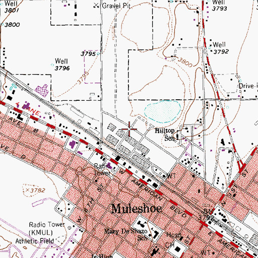 Topographic Map of The Church of God of the First Born, TX