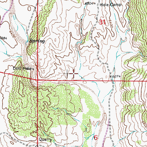 Topographic Map of Floodwater Retention B-6 Dam, CO