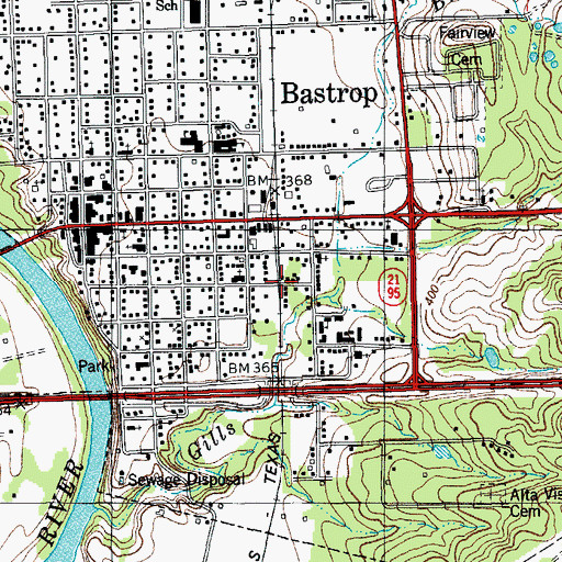 Topographic Map of New Faith Missionary Baptist Church, TX