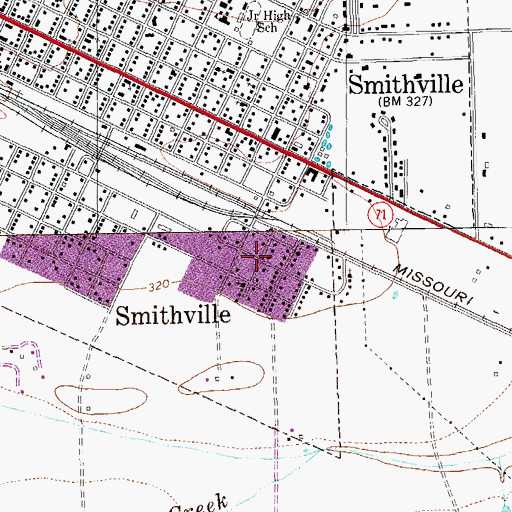Topographic Map of New Flower Heal Baptist Church, TX