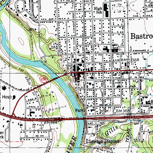 Topographic Map of Prince of Peace Lutheran Church, TX