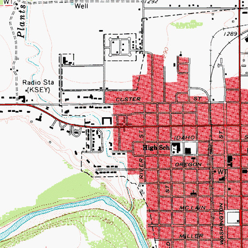 Topographic Map of Church of Christ, TX