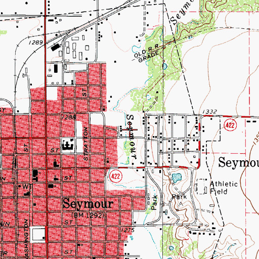 Topographic Map of Church of Christ, TX