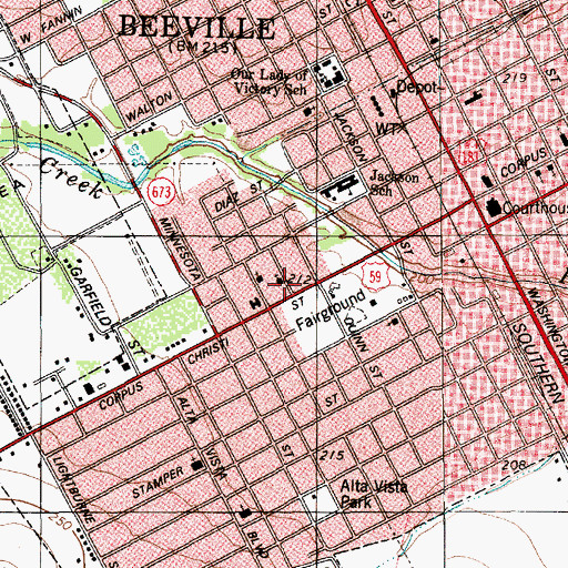 Topographic Map of Jones Chapel Methodist Church, TX