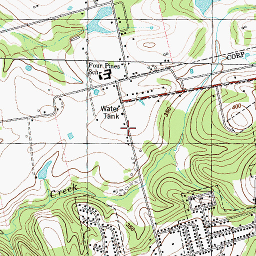 Topographic Map of Bassett Road Baptist Church, TX