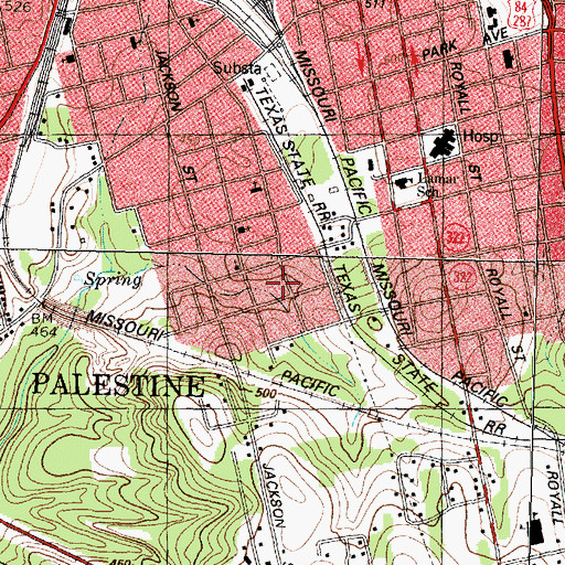Topographic Map of Lighthouse Pentecostal Church, TX