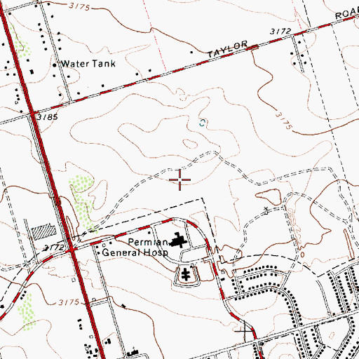 Topographic Map of Maranatha Assembly of God Church, TX