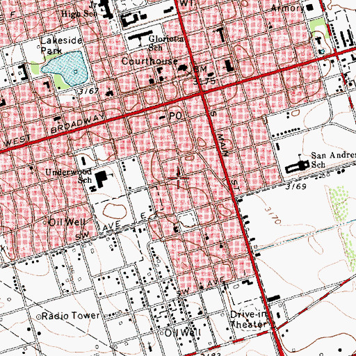 Topographic Map of United Pentecostal Church, TX