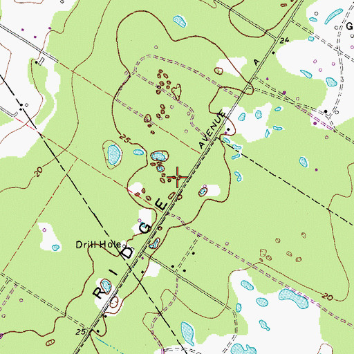 Topographic Map of Apostolic Temple Church, TX