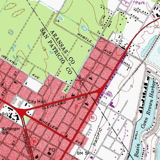 Topographic Map of Faith Mission Church of God in Christ, TX