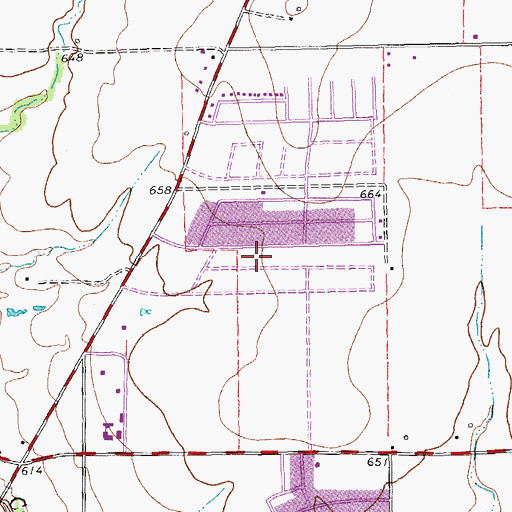 Topographic Map of Rivercrest Baptist Church, TX