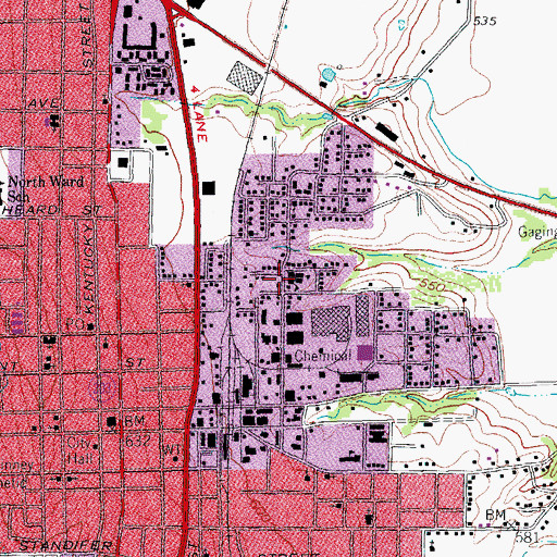 Topographic Map of Community Baptist Church, TX