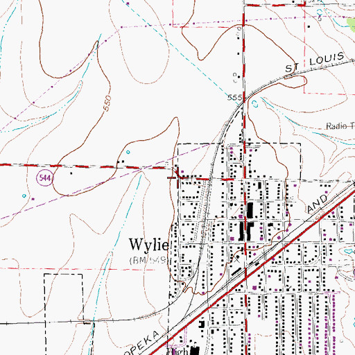 Topographic Map of Cornerstone Baptist Church, TX