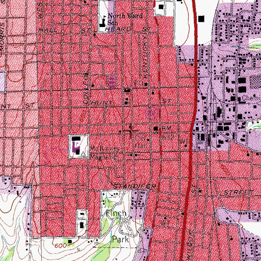 Topographic Map of Faith Memorial Baptist Church, TX